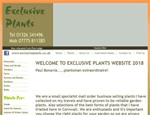 Tablet Screenshot of exclusiveplants.co.uk